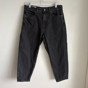 GAP Barrel Jeans in washed black size 10/30 RS